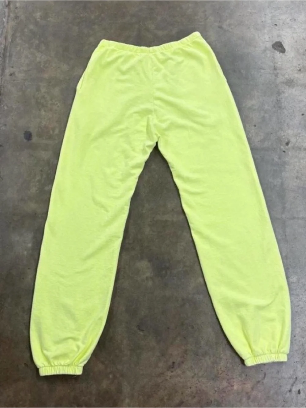 NEW YEEZY SAMPLE NEON GREEN SP-06 CUFFED SWEATPANTS SIZE 2